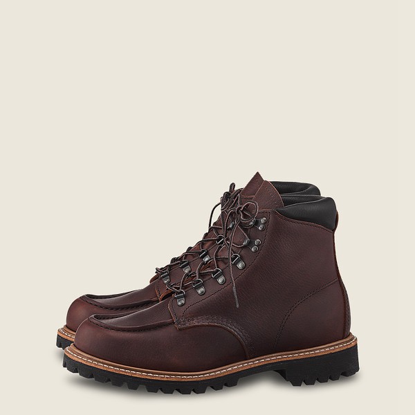 Heritage Støvler Herre - Red Wing Sawmill - 6-Inch Oil-Slick Læder Steel Toe - Mørkebrune - BPSUEV-5